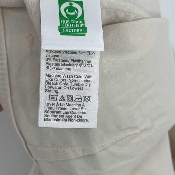 NWT J. Crew Factory Womens Ivory High-Rise Patch-Pocket Wide Leg Pants Size 32 - Picture 8 of 11